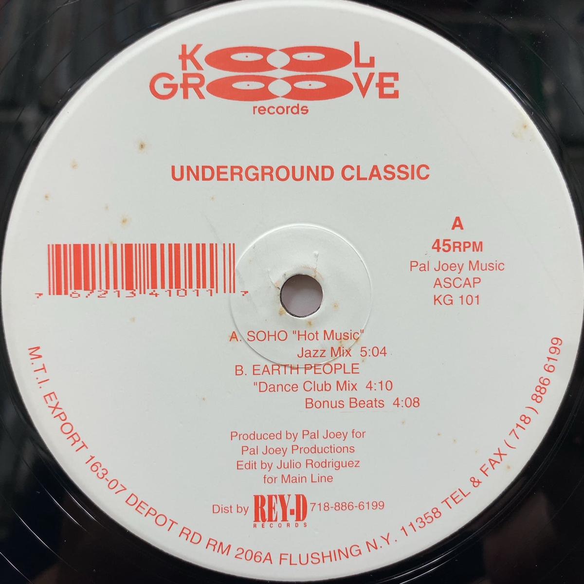 SOHO - EARTH PEOPLE / Underground Classic ( Kool Groove, KG 101, 12inch)