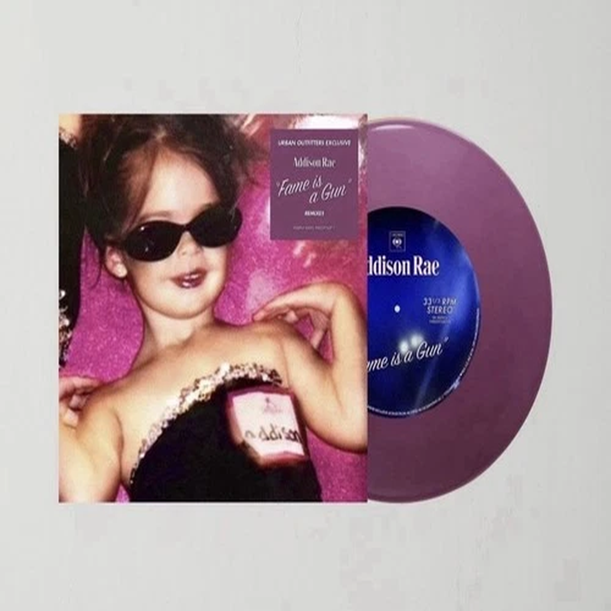 Addison Rae - Fame Is A Gun (Limited UO Exclusive Purple 7" Vinyl) SEALED