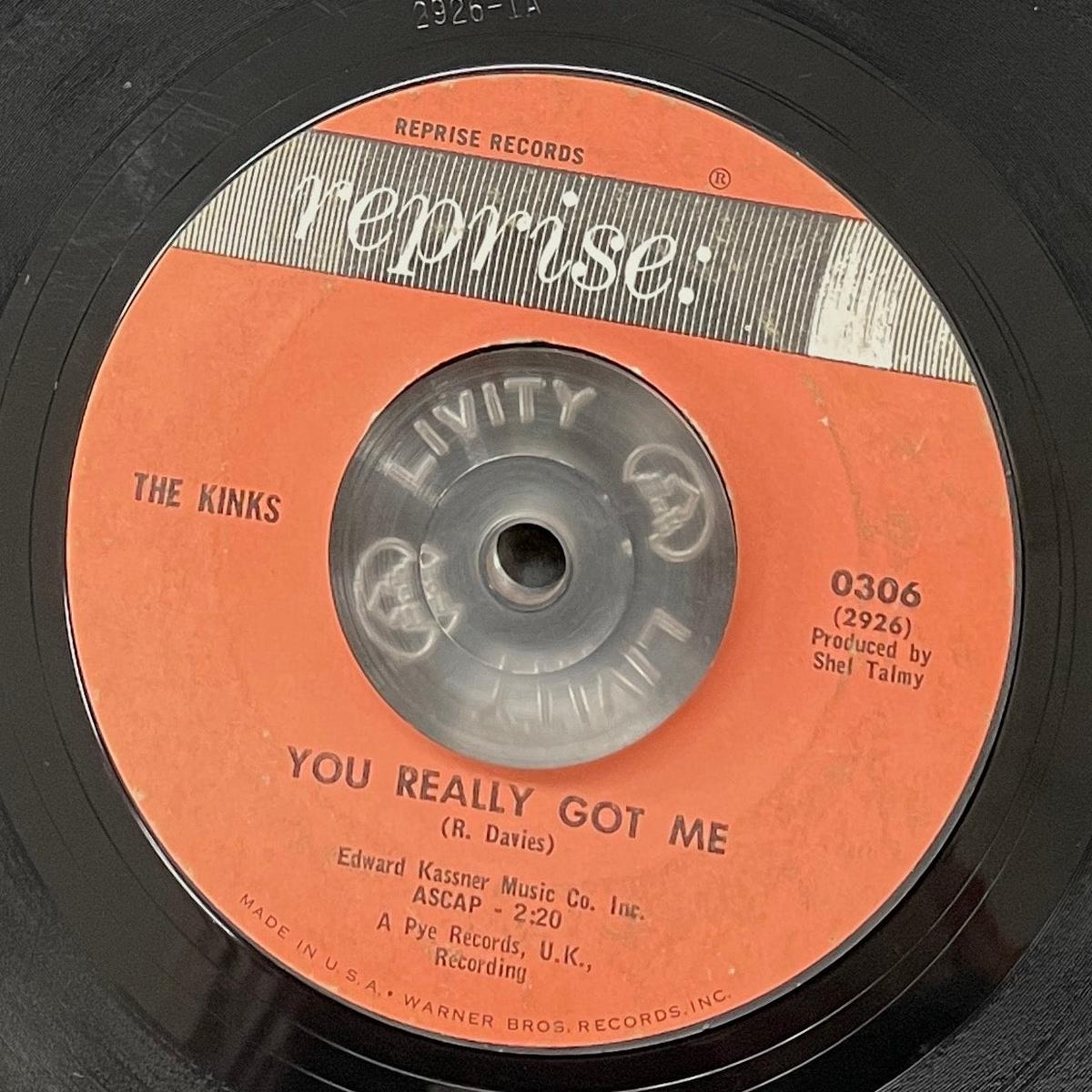 KINKS / You Really Got Me / It's All Right ( Reprise Records 0306, 7inch)