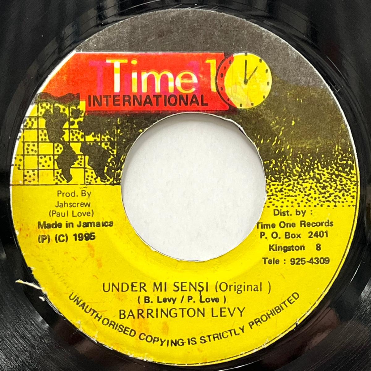 BARRINGTON LEVY / Under Mi Sensi (Time 1 International, 7inch)