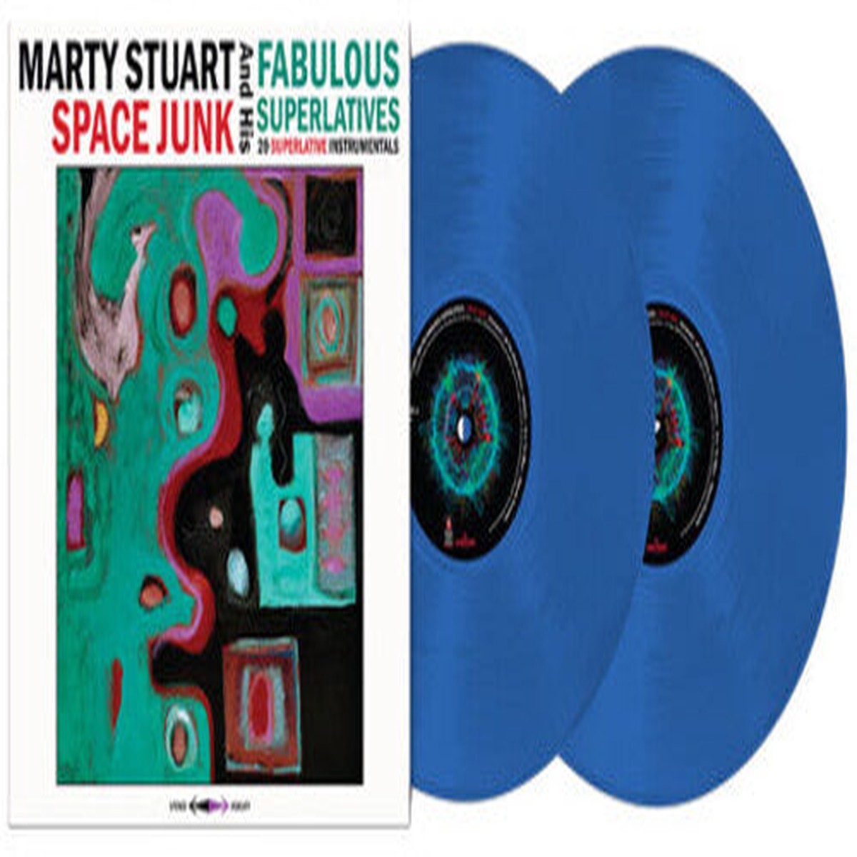 Marty Stuart & His Fabulous Superlatives Space Junk - Blue - Double Record Album - Vinyl LP
