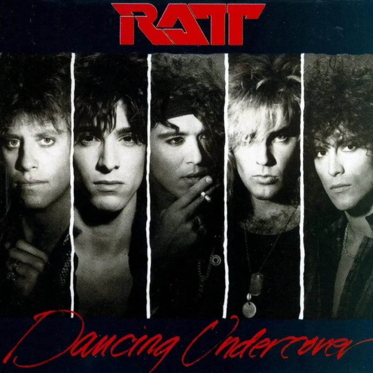 DAMAGED Ratt - Dancing Undercover Red White Black Vinyl