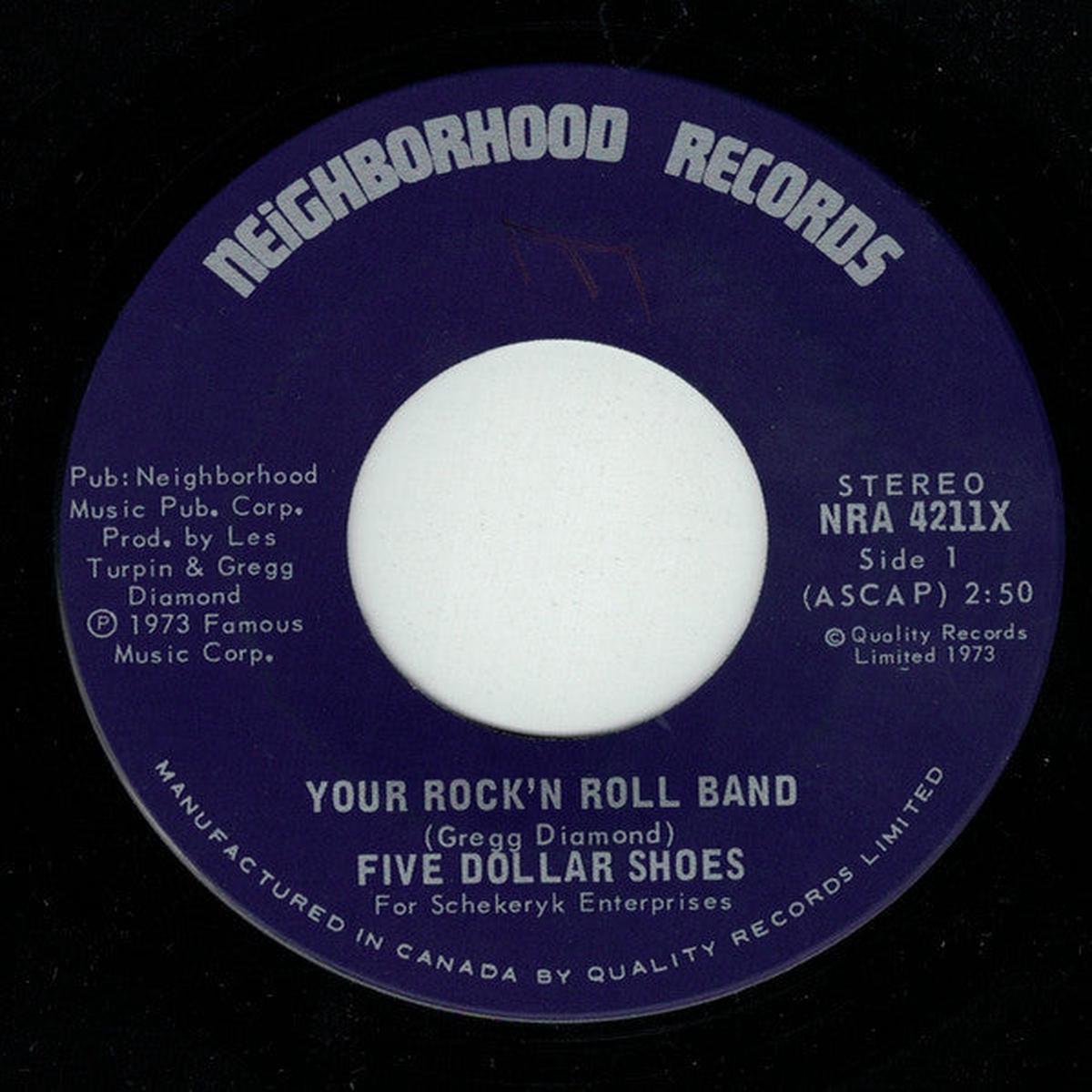 Five Dollar Shoes - Your Rock 'N Roll Band (7", Single) (Very Good (VG))