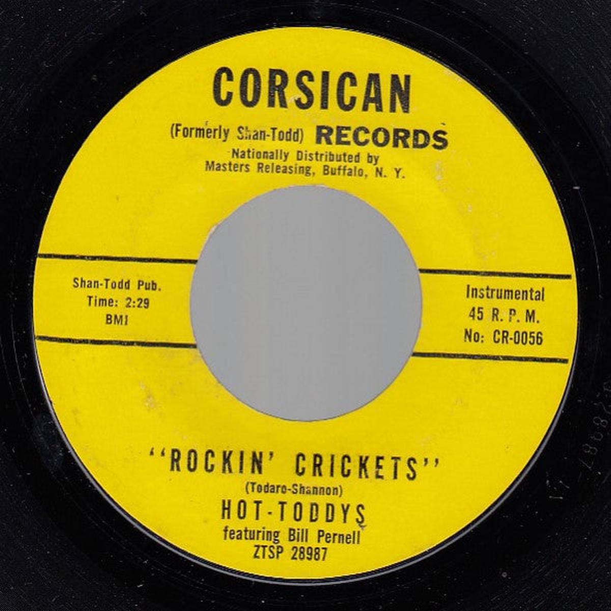 Hot-Toddys - Rockin' Crickets (7", Mono, Styrene) (Good Plus (G+))