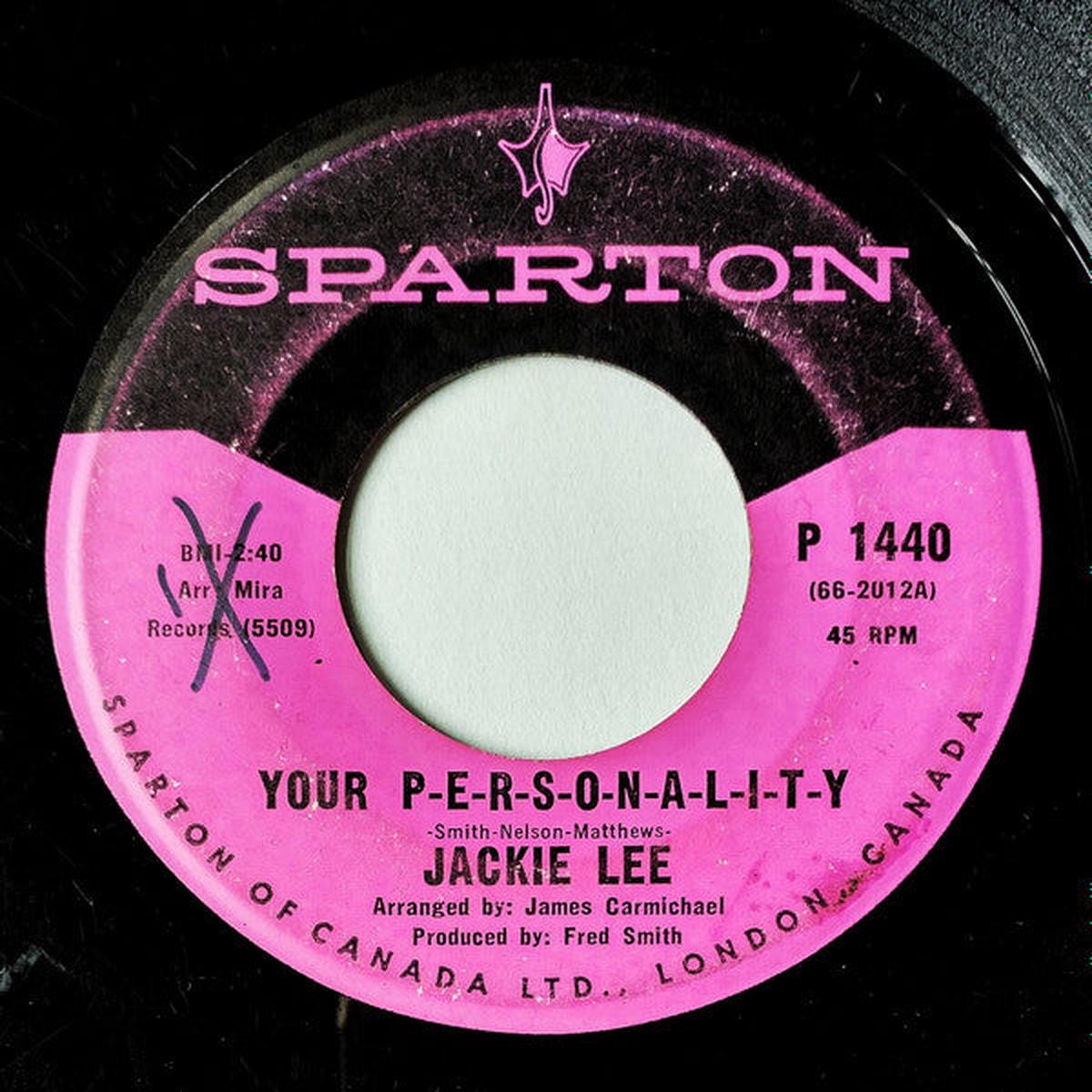 Jackie Lee - Your P-E-R-S-O-N-A-L-I-T-Y / Try My Method (7", Single) (Very Good Plus (VG+))