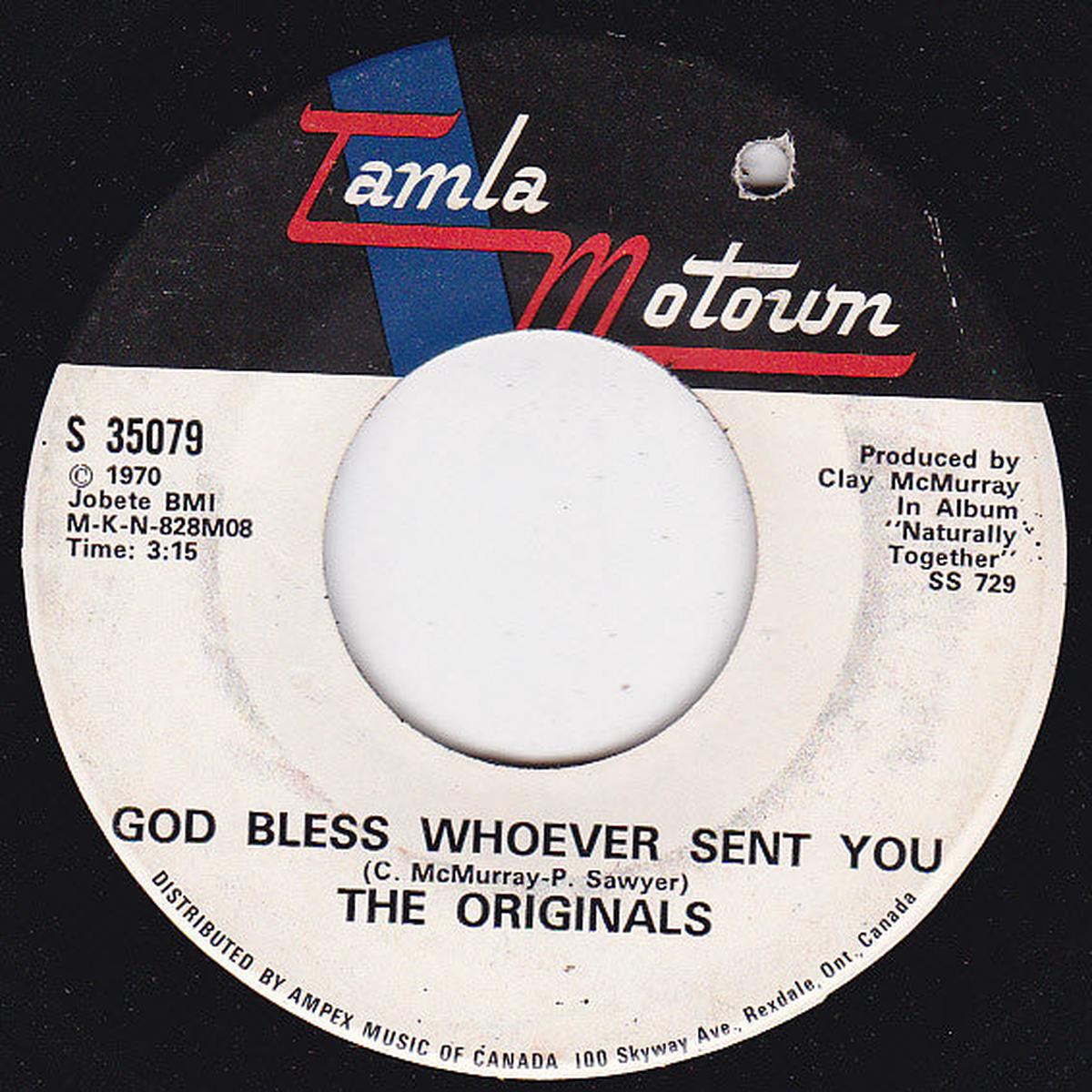 The Originals - God Bless Whoever Sent You (7") (Very Good (VG))