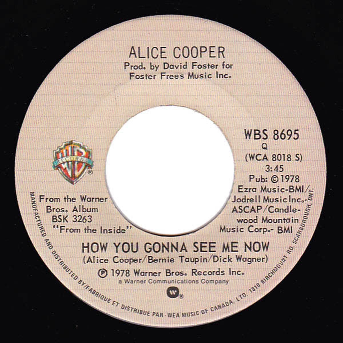 Alice Cooper - How You Gonna See Me Now (7", Single) (Very Good (VG))
