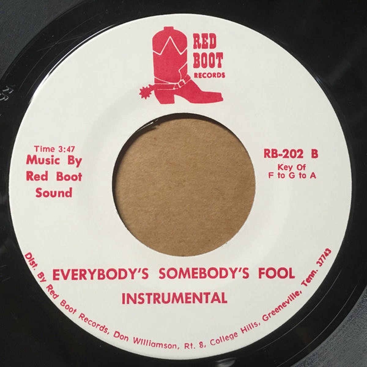 Allen Tipton, Red Boot Sound - Everybody's Somebody's Fool (7") (Very Good (VG))