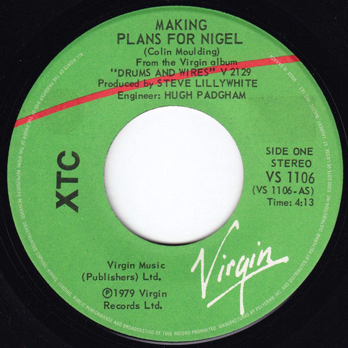 XTC - Making Plans For Nigel (7", Single) (Near Mint (NM or M-))