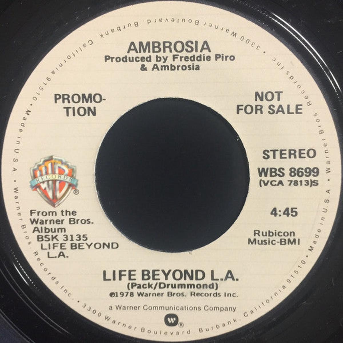 Ambrosia - Life Beyond L.A. (7", Promo) (Very Good (VG))