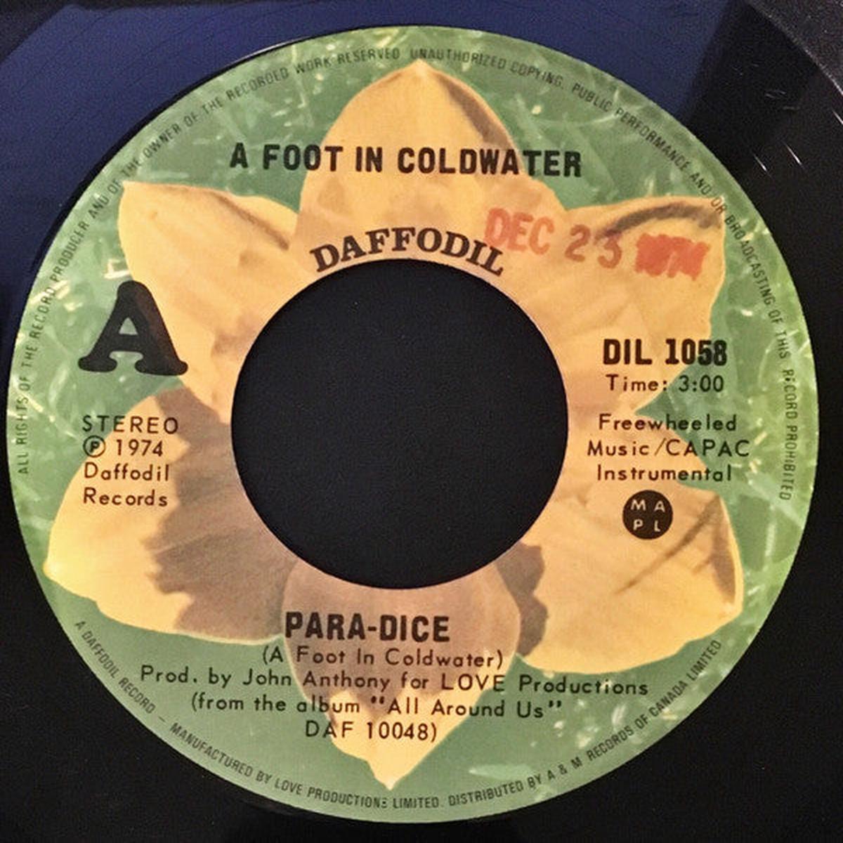 A Foot In Coldwater - Para-Dice (7") (Good Plus (G+))