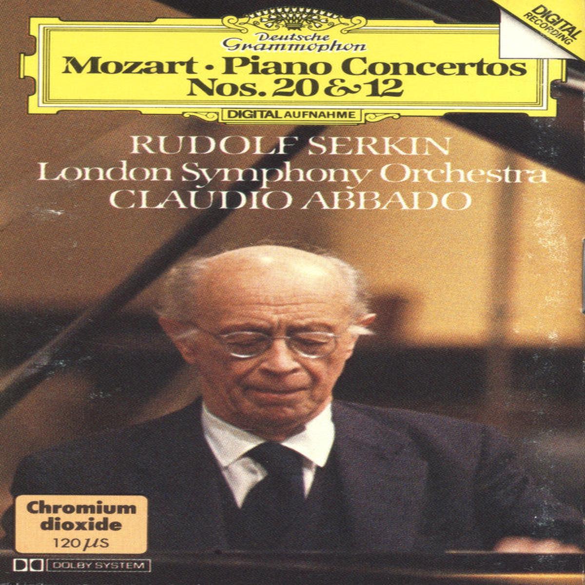 Wolfgang Amadeus Mozart, Rudolf Serkin, London Symphony Orchestra, Claudio Abbado - Piano Concertos Nos. 20 & 12 (Cass, Dol) (Near Mint (NM or M-))