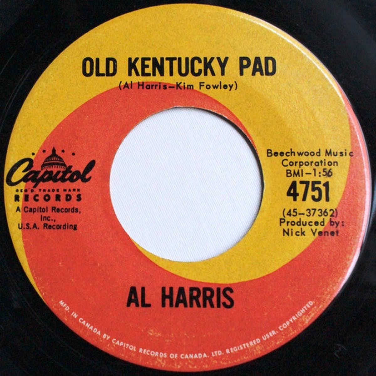 Al Harris - Old Kentucky Pad / All For The Love Of A Girl (7", Single) (Good Plus (G+))