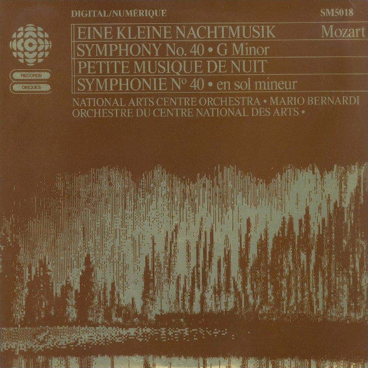 Wolfgang Amadeus Mozart - National Arts Centre Orchestra, Mario Bernardi - Mozart: Eine Kleine Nachtmusik Symphony No. 40 G Minor (LP) (Very Good Plus (VG+))