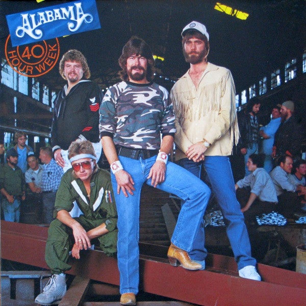 Alabama - 40 Hour Week (LP, Album) (Good Plus (G+))