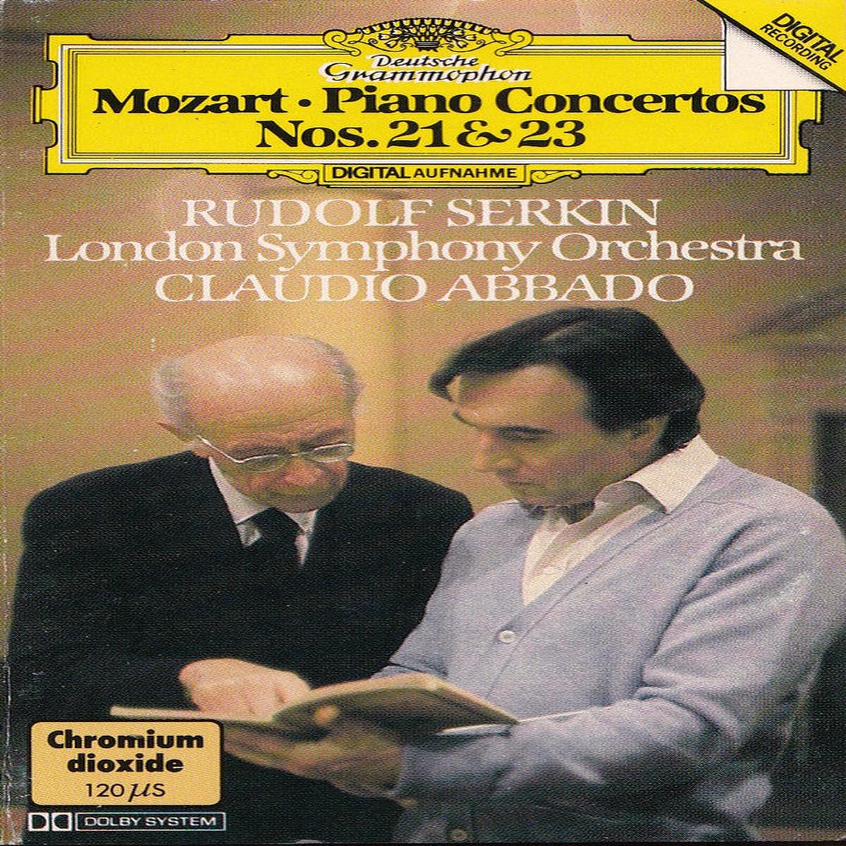 Wolfgang Amadeus Mozart, London Symphony Orchestra, Rudolf Serkin, Claudio Abbado - Piano Concertos Nos. 21 & 23 (Cass, Chr) (Near Mint (NM or M-))