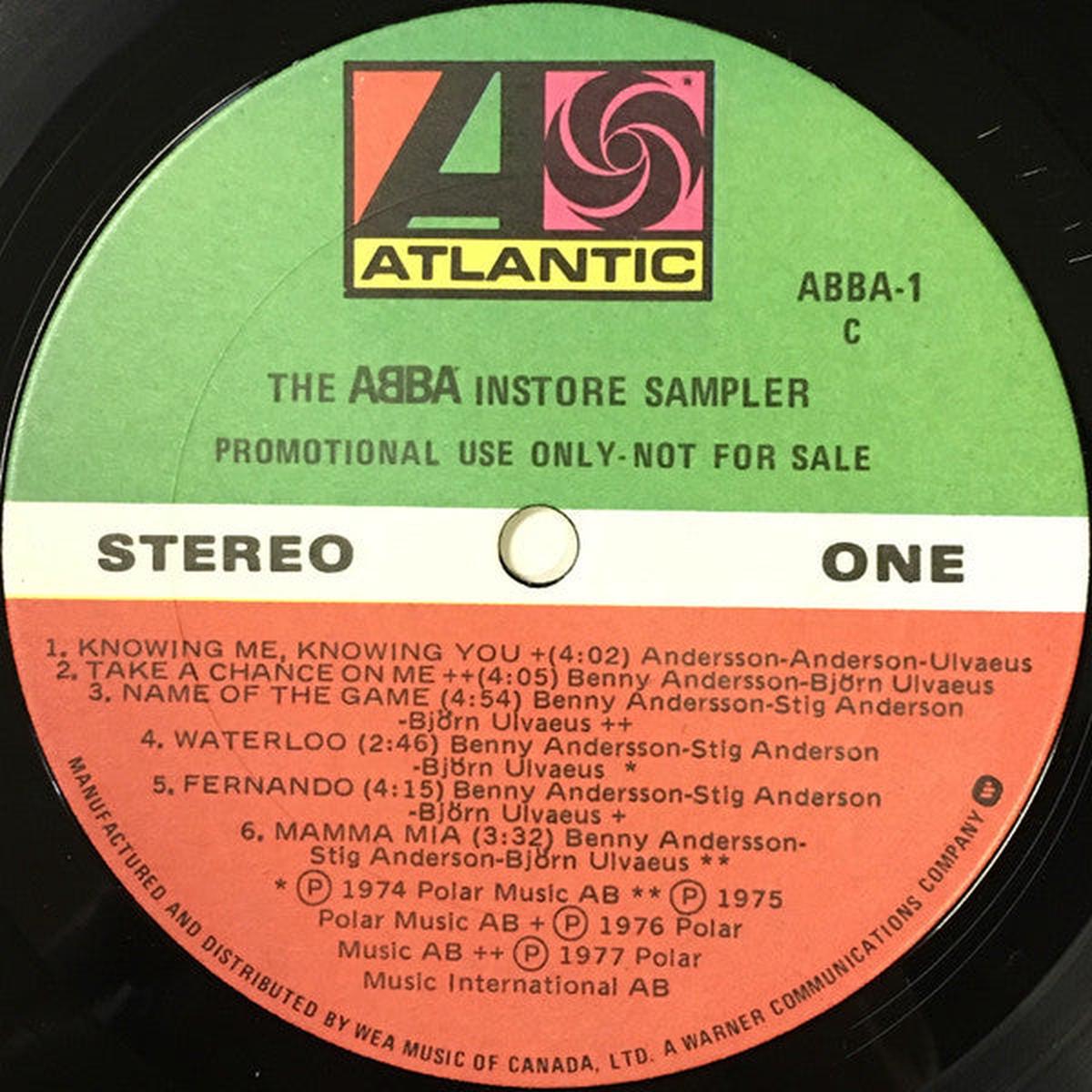ABBA The ABBA Instore Sampler -1978 - Very Rare (Vinyl)